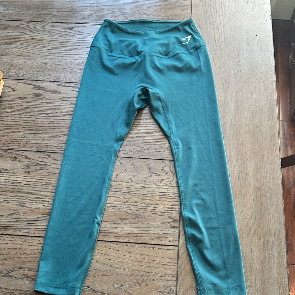Gymshark B1A1V Training 7/8 Leggings Teal Turquoise Size Small - Picture 4 of 7